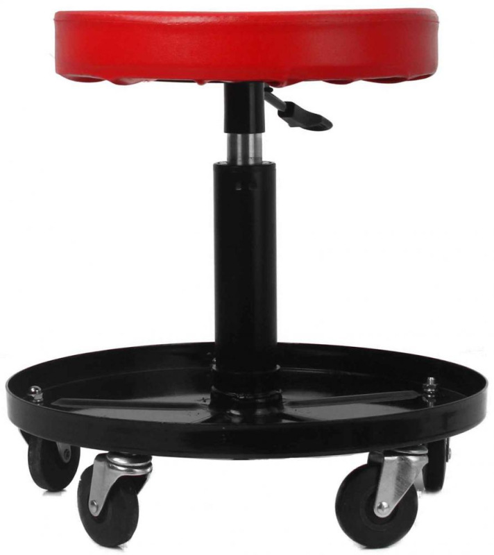 Stolička kruhová s pojazdovými kolieskami, výška sedenia 40-52 cm, POWERMAT 4