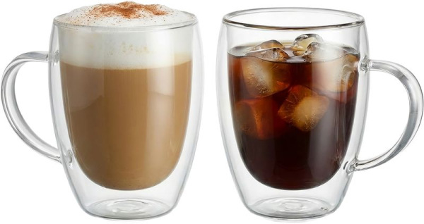 Hrnček MagicHome Cappuccino na kávu/čaj, termo s dvojitou stenou, 280 ml, bal. 2 ks 1