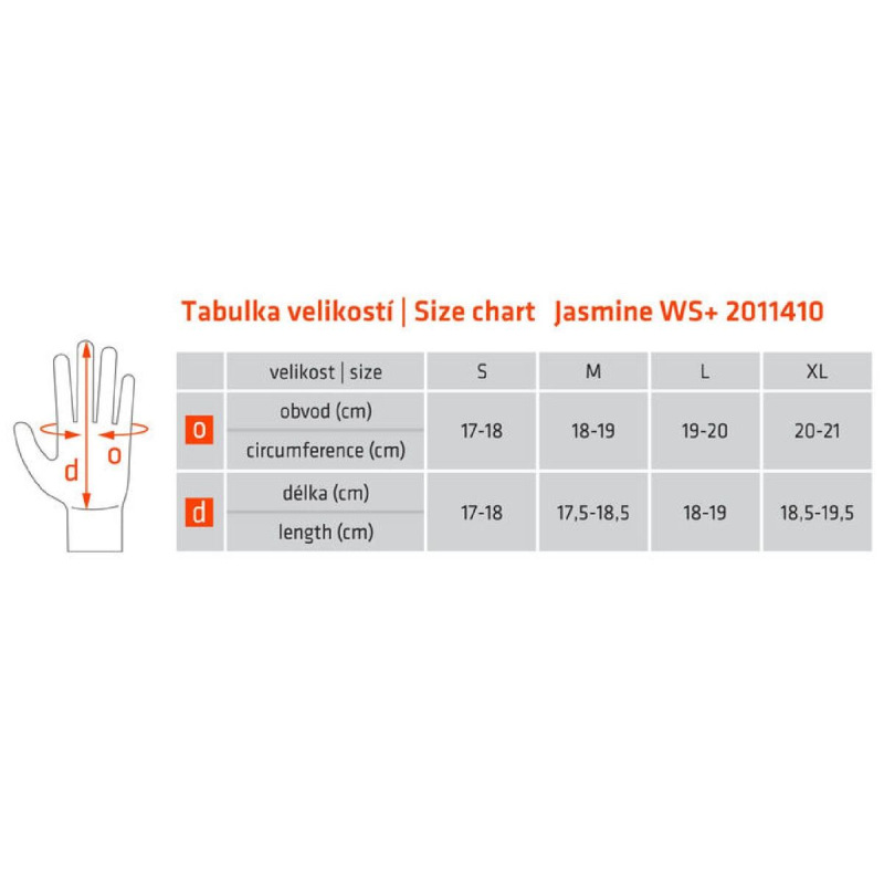 Jasmine WS+ dámske rukavice čierna 2