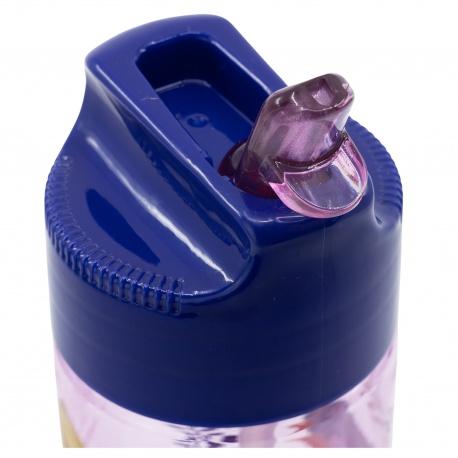 STOR Plastová fľaša s výsuvnou slamkou DISNEY FROZEN, Transparent Tritan, 430ml, 74236