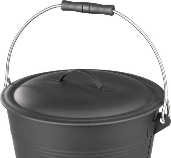 Nádoba Strend Pro, nádoba na popol, s vekom, 8L, vedro 2