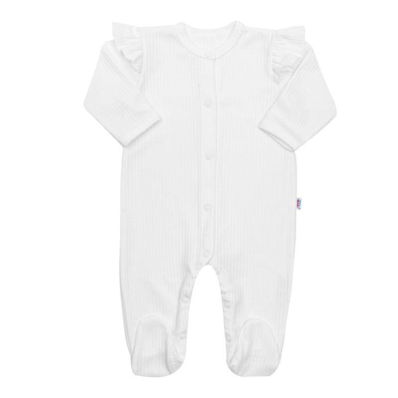 Dojčenský bavlnený overal New Baby Practical biely dievča 92 (18-24m)