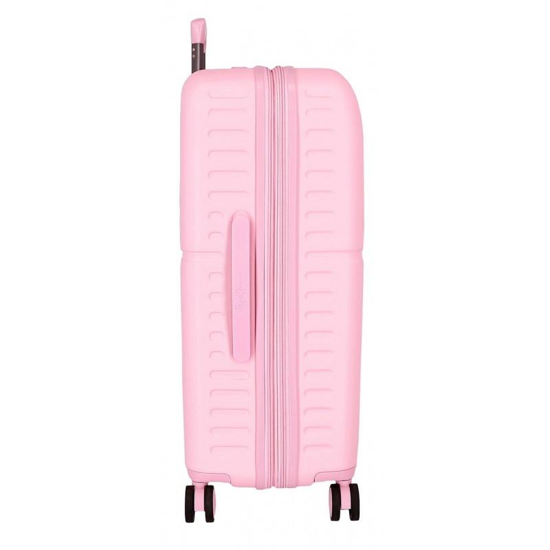 PEPE JEANS Highlight Light Pink, Sada luxusných ABS cestovných kufrov 70cm/55cm, 768952C 1