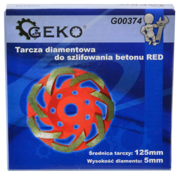 Brúsny diamantový kotúč 125 x 22 mm na kameň, L-SHAPE, GEKO 1