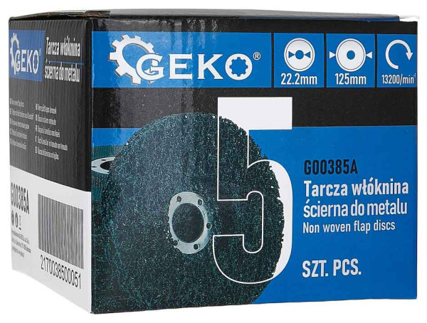 Brúsny kotúč na odstraňovanie farby z dreva a železa, čierny, 125 x 22 mm, GEKO 3