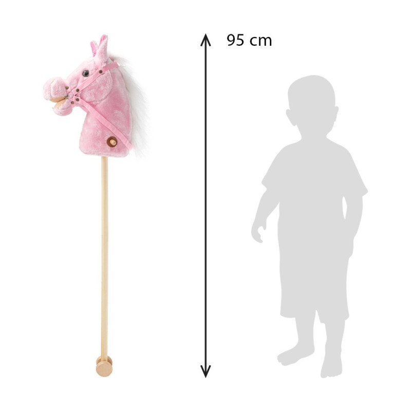 Hobby Horse so zvukom a kolieskami Rosie Baby Mix pink 5