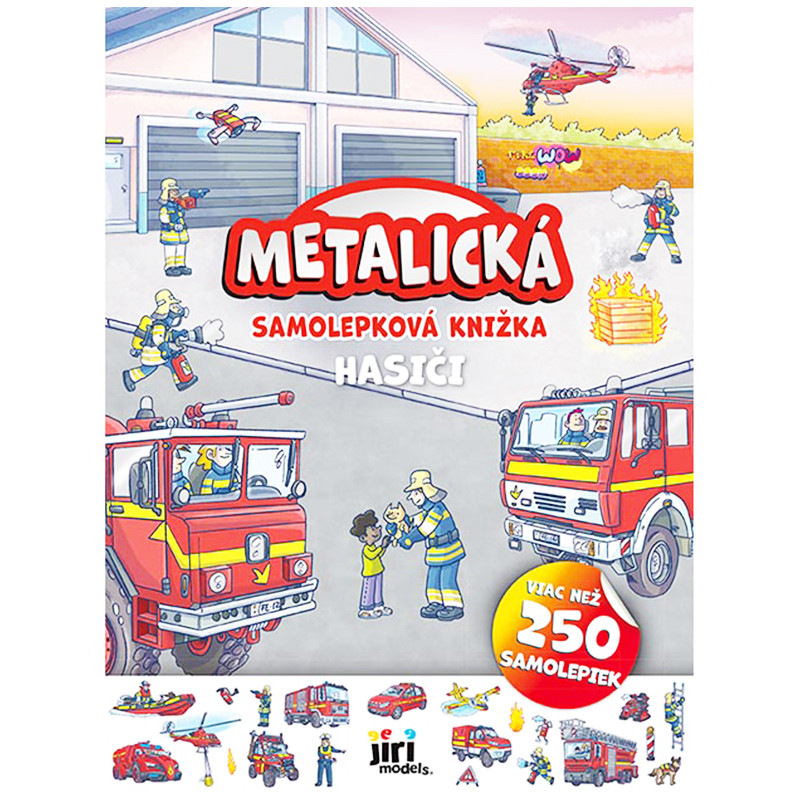 Metalická samolepková knižka Hasiči