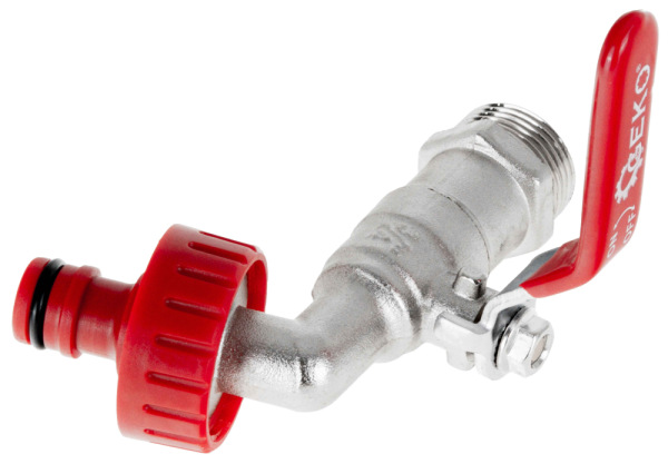 Guľový ventil 3/4", závit 1" s plastovou 1/2" rýchlospojkou, GEKO 1