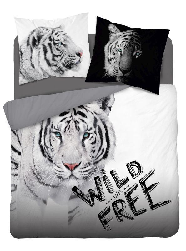 DETEXPOL Francúzske obliečky Biely Tiger Wild Free 220/200, 2x70/80