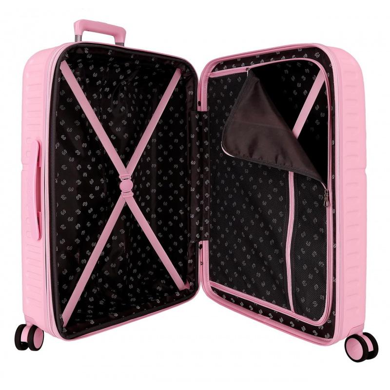 PEPE JEANS Highlight Light Pink, Sada luxusných ABS cestovných kufrov 70cm/55cm, 768952C 4