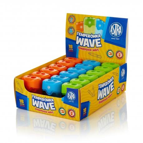ASTRA Wave, Dvojité strúhadlo so zásobníkom, mix farieb, 404118001