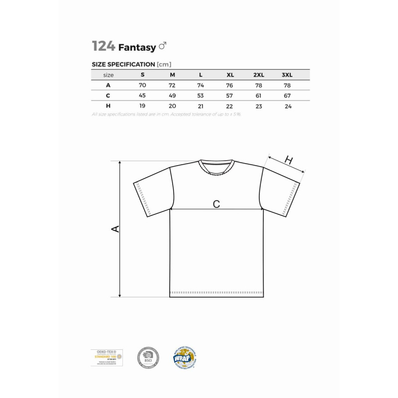 Fantasy pánske tričko žltá neón 1