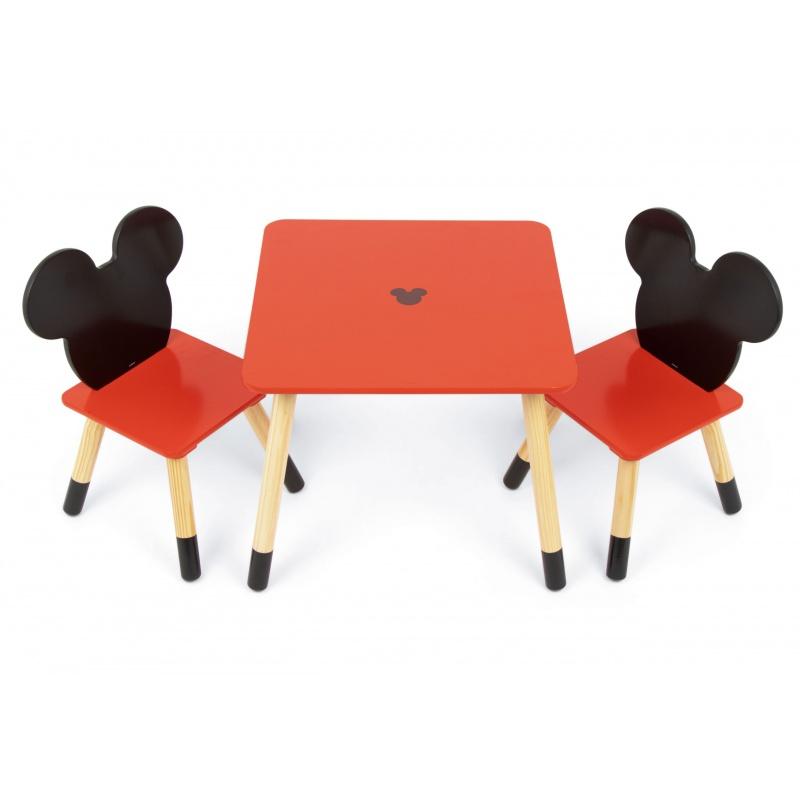 Detský drevený stolík + 2 stoličky Mickey Mouse Iconic, WD16731 2