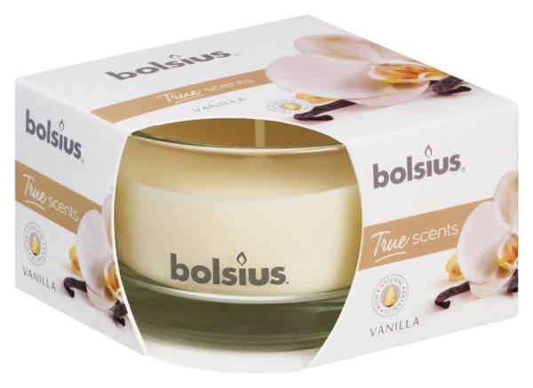 Sviečka Bolsius Jar True Scents 50/80 mm, vonná, vanilka