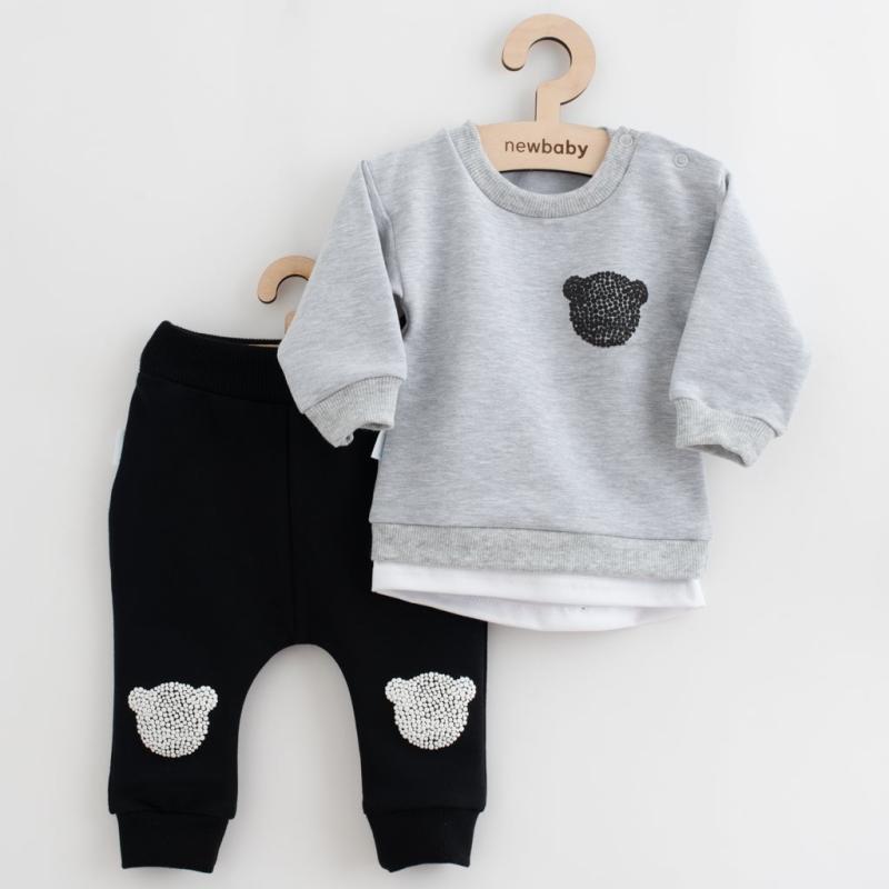 Dojčenská súprava tričko a tepláčky New Baby Brave Bear ABS sivá 56 (0-3m)