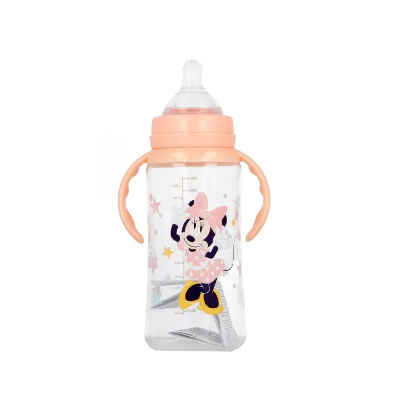 STOR Dojčenská fľaša s rúčkami MINNIE MOUSE, 360ml, 10+, 13104