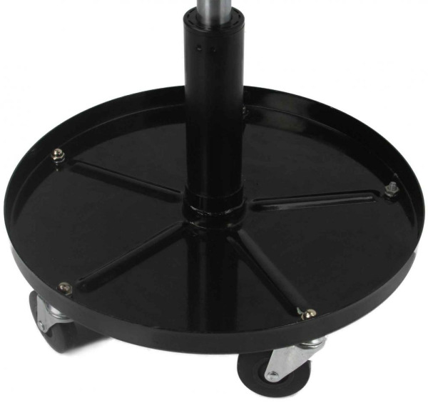 Stolička kruhová s pojazdovými kolieskami, výška sedenia 40-52 cm, POWERMAT 2