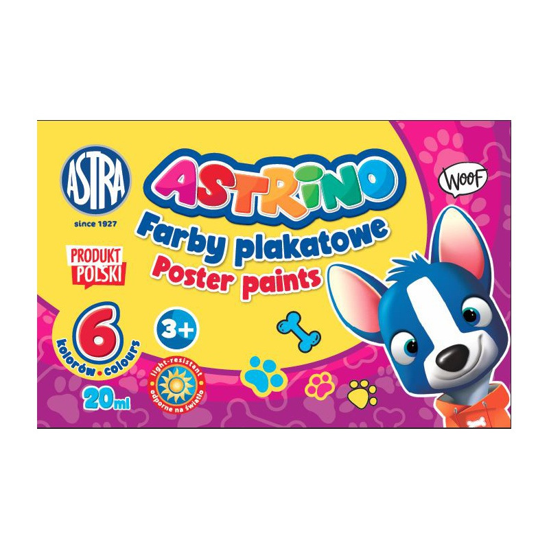 Školské temperové farby v kelímku Astrino, 6x20ml, 301221001 4