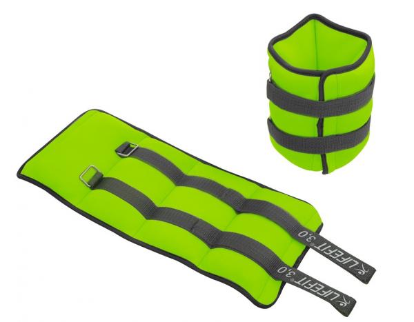Neoprenová záťaž LIFEFIT členok / zápästie S2 2x3,0kg, sv. zelená