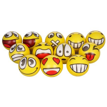 Smiley Hopik antistresová loptička 12 ks