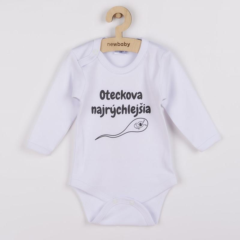 Body s potlačou New Baby Oteckova najrýchlejšia - darčekové balenie 56 (0-3m)