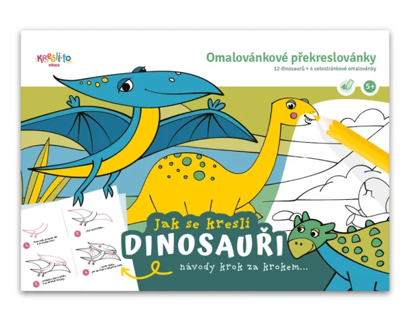Pracovný zošit Učím sa maľovať - Dinosaury, Kresli.to, W011346