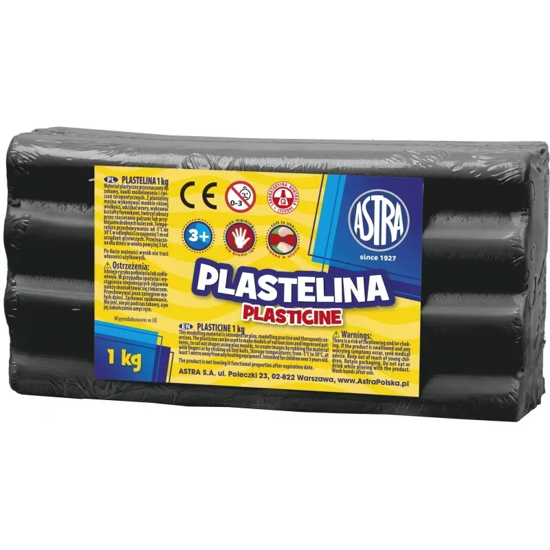 ASTRA Plastelína 1kg Čierna, 303111024