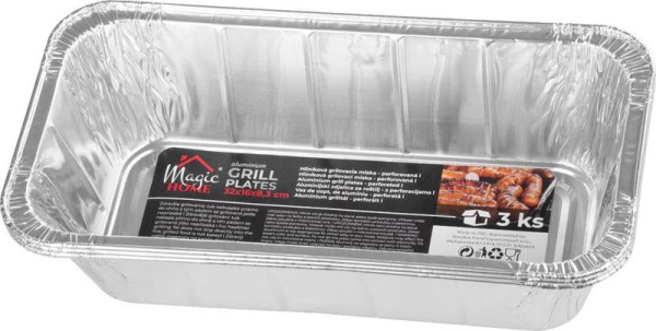 Miska MagicHome 32x16x8,3 cm, 3 ks, ALU 2