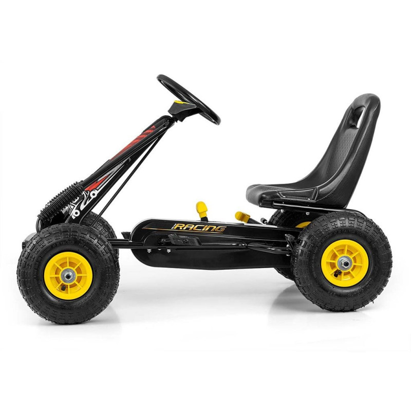 Detská šliapacia motokára Go-kart Milly Mally Thor čierna 2