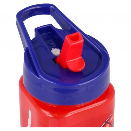 STOR Plastová hranatá fľaša s výsuvnou slamkou AVENGERS, Tritan 530ml, 57714