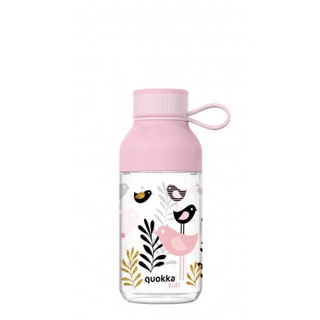 QUOKKA KIDS Plastová fľaša s pútkom BIRDS, 430ml, 40152
