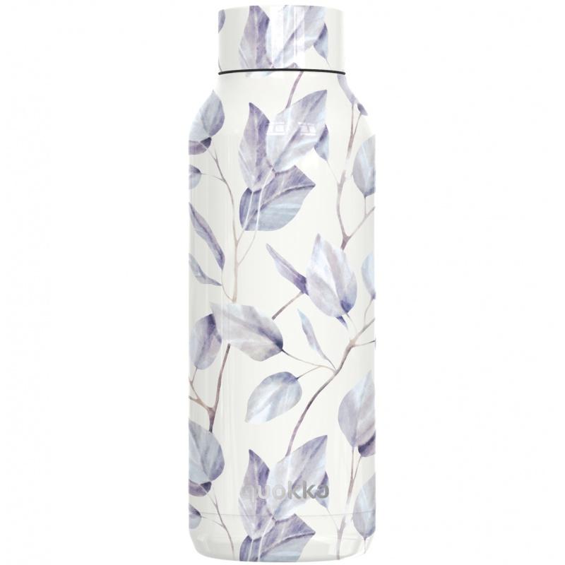 Quokka Solid, Nerezová fľaša / termoska Gray Bouquet, 510ml, 12172