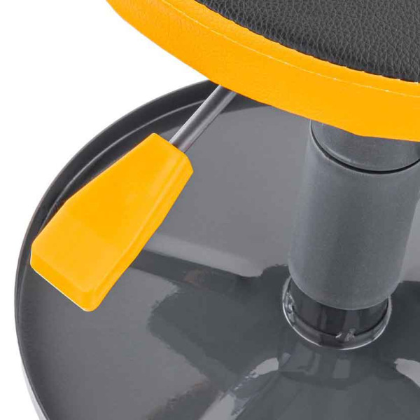 Stolička kruhová s pojazdovými kolieskami, výška sedenia 40-52 cm, POWERMAT 8