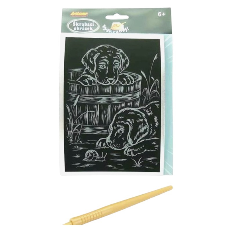 Vyškrabovací strieborný obrázok