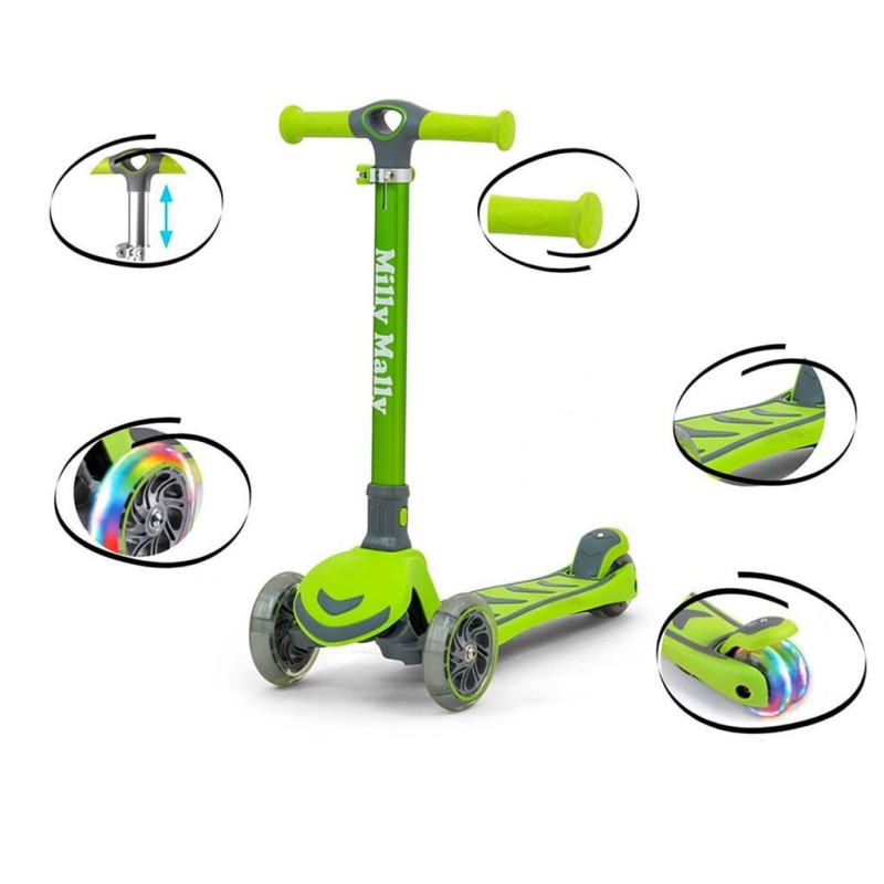 Detská kolobežka Milly Mally Scooter Boogie zelená 1