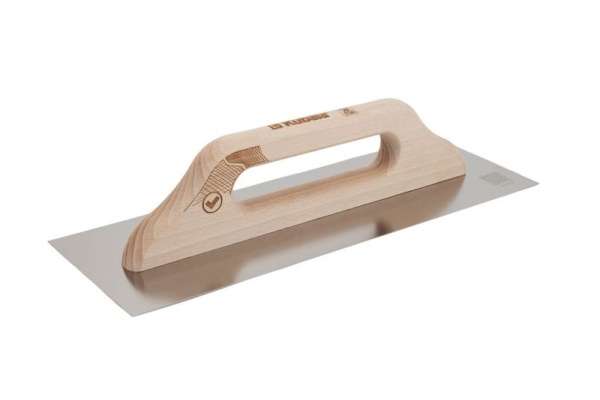 Hladítko Kubala WOOD LINE 5407, nerezové, hladké, drevená rukoväť, plech 0,7mm, 130x480mm