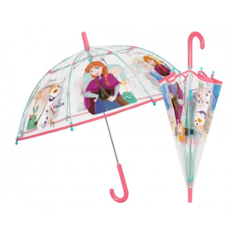 PERLETTI Dievčenský dáždnik DISNEY FROZEN Transparent, 50255