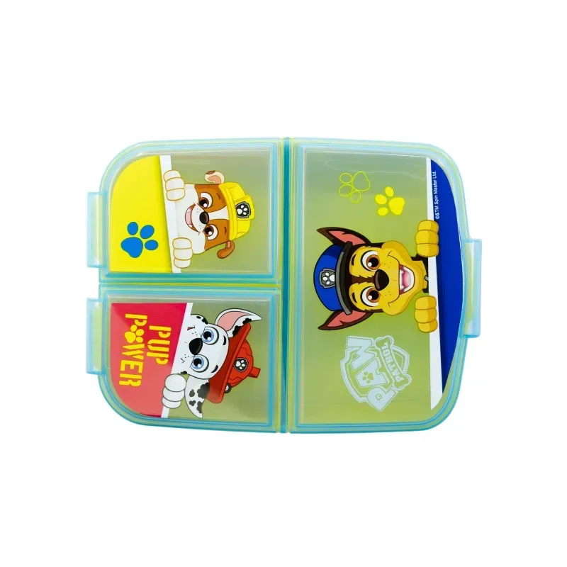 STOR Delený plastový box na desiatu PAW PATROL Blue, 74620