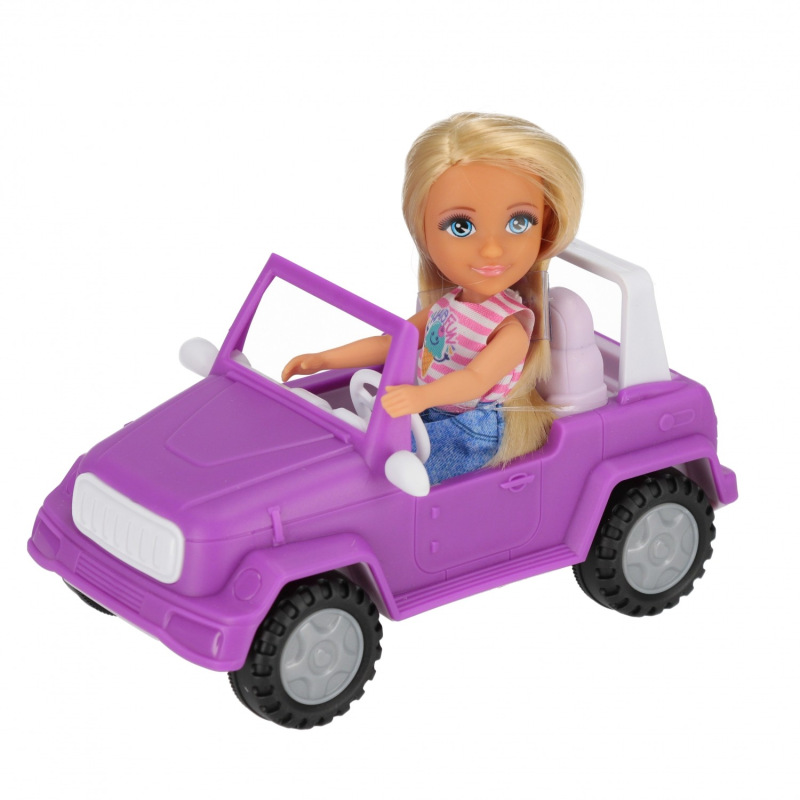 Bábika v aute 13 cm 2