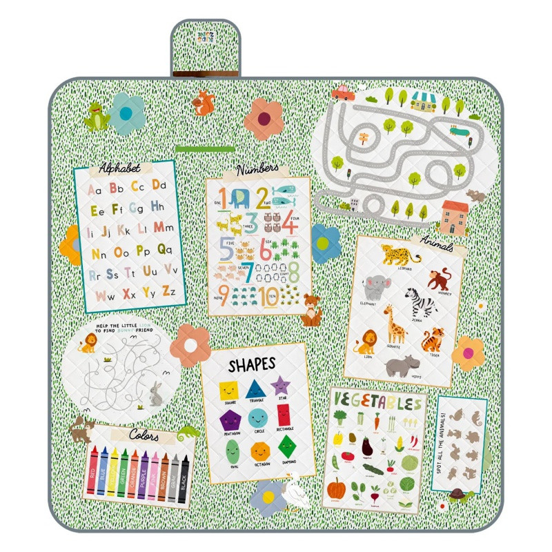 Veľká pikniková deka Perletti Travel – Montessori hry, 200x200cm, 13153 1