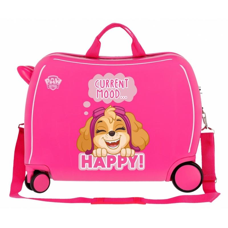 Detský cestovný kufor na kolieskach / odrážadlo PAW PATROL Pink, 38L, 2199823