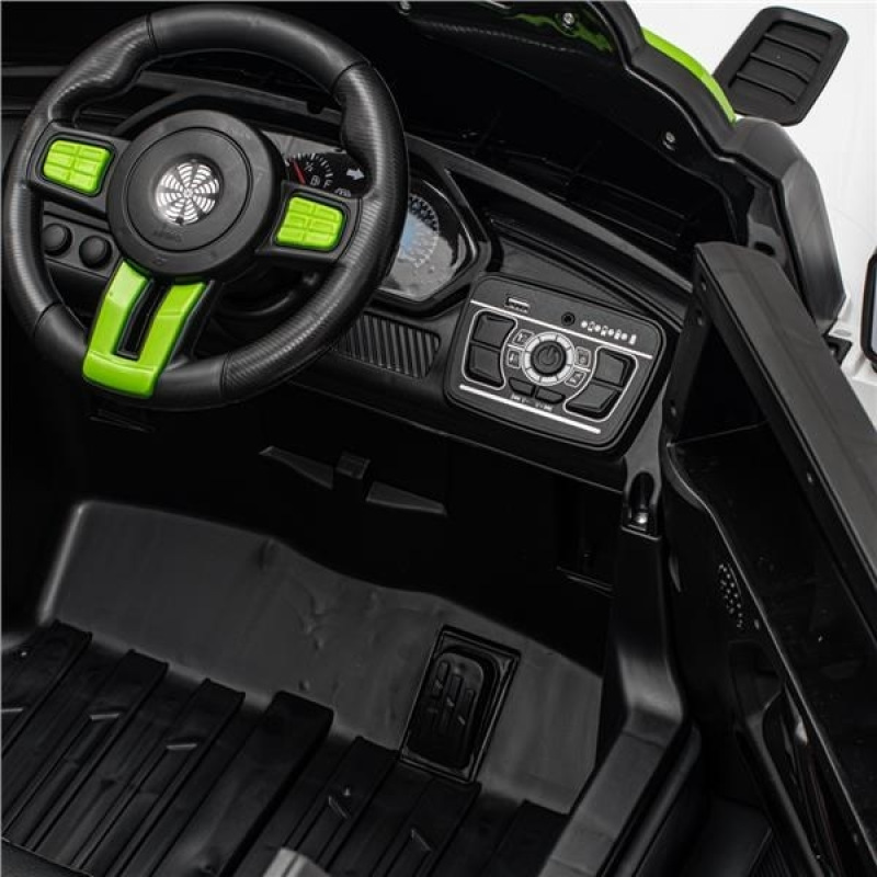 Detské elektrické autíčko Baby Mix Flexible biele 4