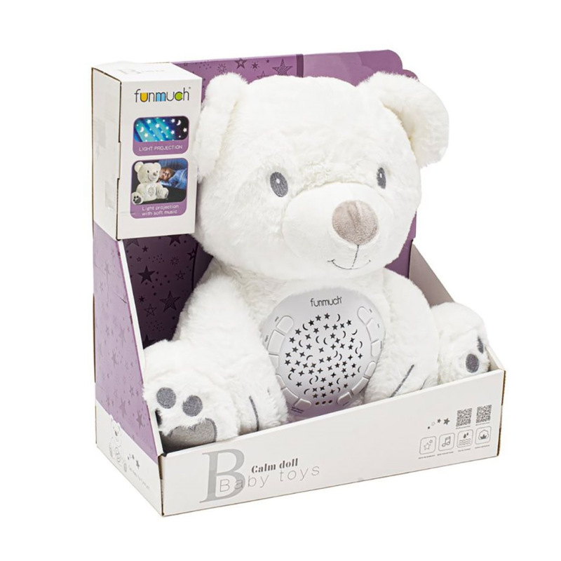 Plyšový ľadový medveď s projektorom a hudbou Baby Mix 2