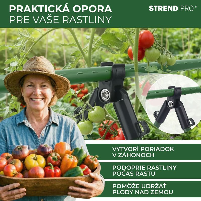 Spojka Strend Pro, plast, konektor A na záhradné oporné tyče, 20 mm, bal. 4 ks 4