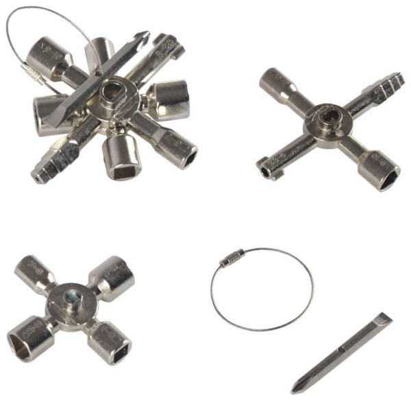 Kľúč univerzálny na rozvádzacie skrinky 10 koncoviek, kovový, XL-TOOLS 2
