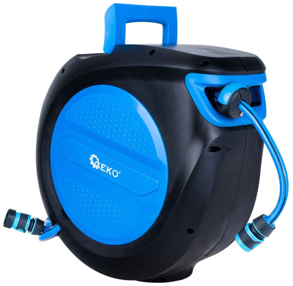 Navíjací bubon s držiakom na stenu so záhradnou hadicou 30 m, GEKO 2