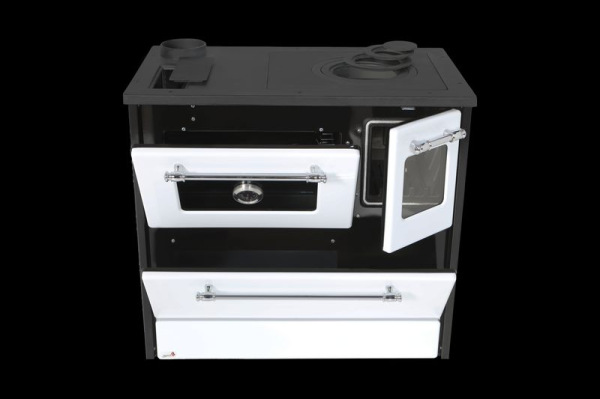 Sporák 701-G OMEGA Kuzine, 9,1 kW, so sklom, biely, ľavý vývod 1