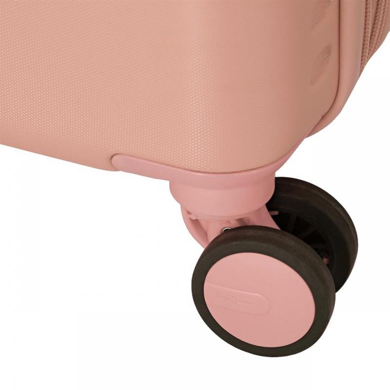 PEPE JEANS Highlight Rosa Claro, ABS Cestovný kufor, 55x40x20cm, 37L, 7688624 (small exp.) 8