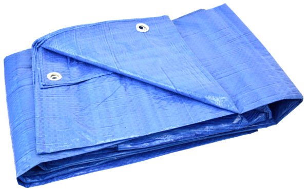 Plachta 10 x 15 m, nepremokavá s okami, modrá, GEKO