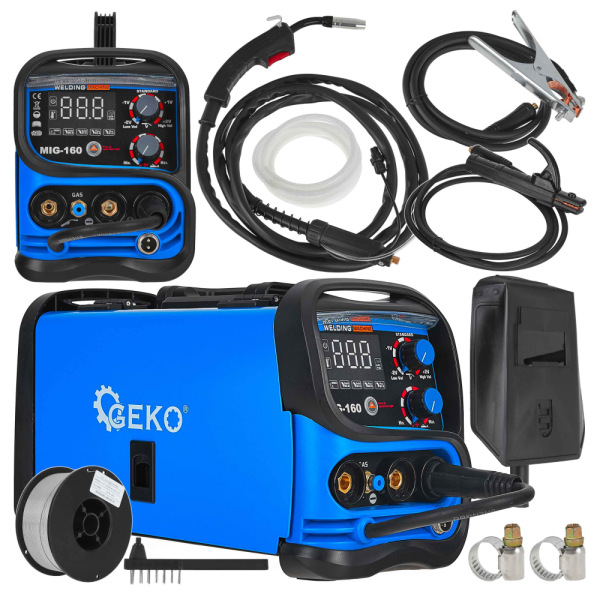 Zváračka CO2 MIG/MAG/TIG/MMA, elektródy 1,6-4 mm, prúd 160 A, GEKO